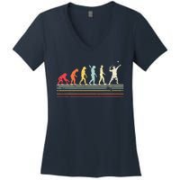 Funny Tennis Shirts Retro Style Women's V-Neck T-Shirt