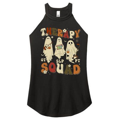 Funny Therapy Squad SLP OT PT Team Halloween Therapy Squad Women’s Perfect Tri Rocker Tank