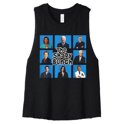 Funny The Shady Bunch 2024 Women's Racerback Cropped Tank