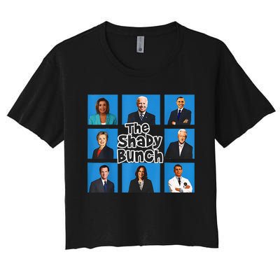 Funny The Shady Bunch 2024 Women's Crop Top Tee