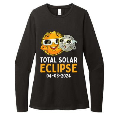 Funny Total Solar Eclipse April 8 2024 Womens CVC Long Sleeve Shirt