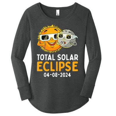 Funny Total Solar Eclipse April 8 2024 Women's Perfect Tri Tunic Long Sleeve Shirt