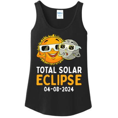 Funny Total Solar Eclipse April 8 2024 Ladies Essential Tank