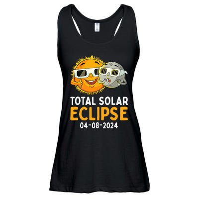 Funny Total Solar Eclipse April 8 2024 Ladies Essential Flowy Tank