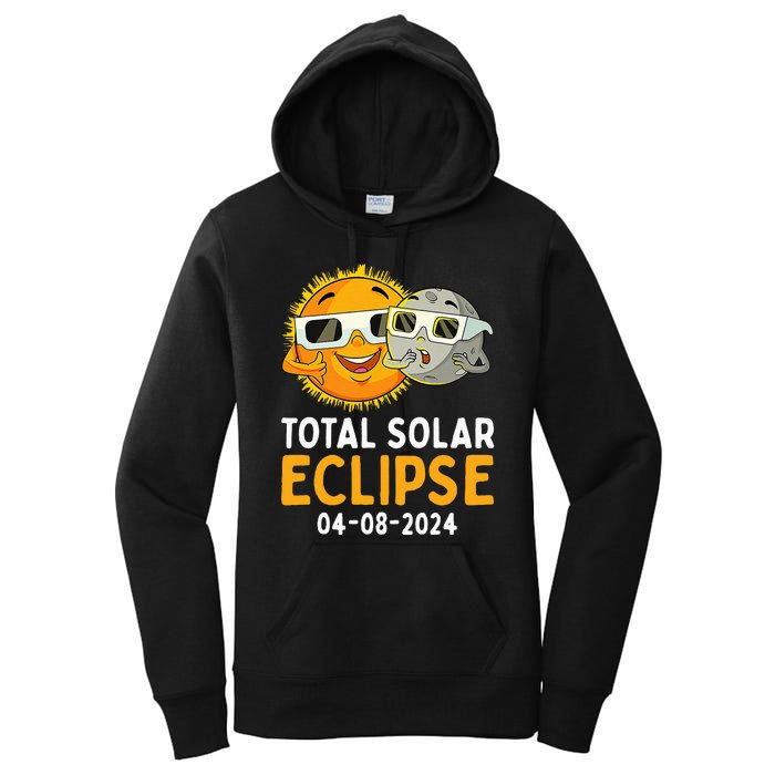 Funny Total Solar Eclipse April 8 2024 Women's Pullover Hoodie