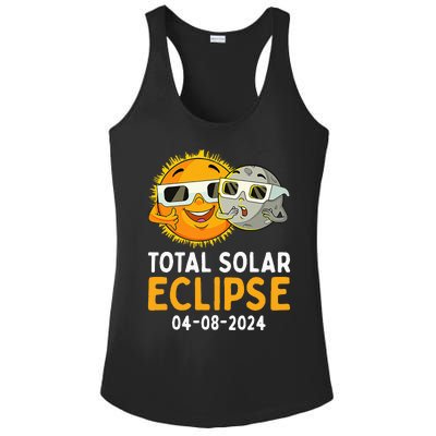 Funny Total Solar Eclipse April 8 2024 Ladies PosiCharge Competitor Racerback Tank