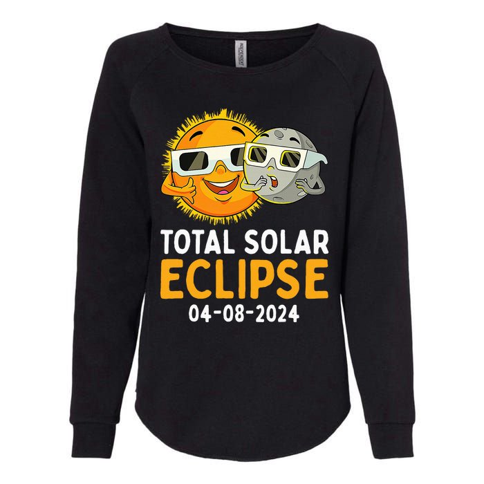 Funny Total Solar Eclipse April 8 2024 Womens California Wash Sweatshirt