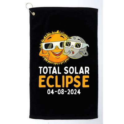 Funny Total Solar Eclipse April 8 2024 Platinum Collection Golf Towel