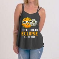 Funny Total Solar Eclipse April 8 2024 Women's Strappy Tank