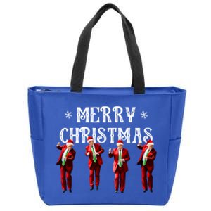 Funny Trump Santa Christmas Xmas Pajamas Holiday Zip Tote Bag