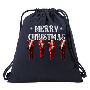 Funny Trump Santa Christmas Xmas Pajamas Holiday Drawstring Bag