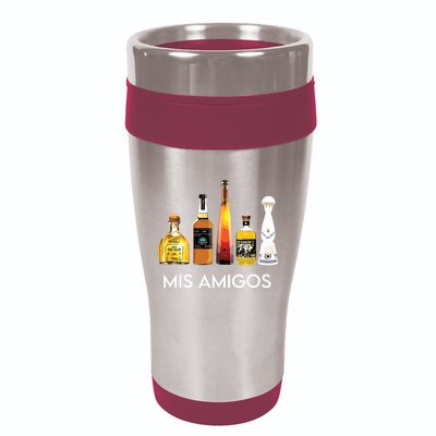 Funny Trendy Sarcastic Alcohol Amigos Tequila Women 16oz Travel Tumbler