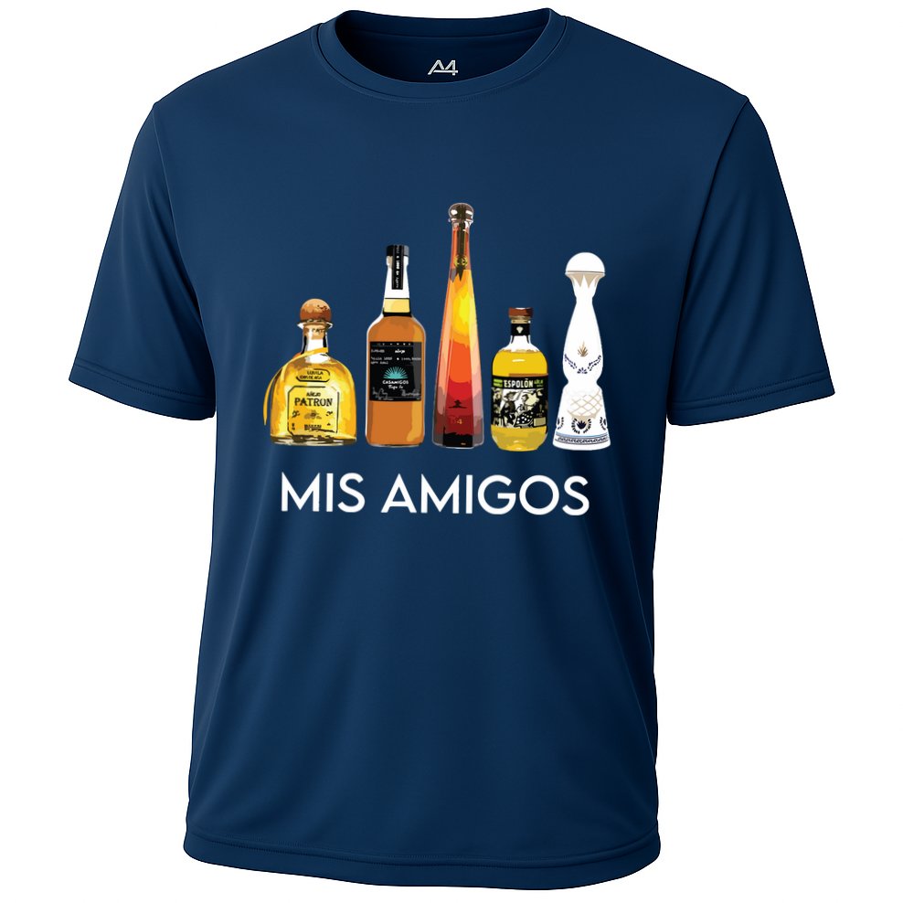 Funny Trendy Sarcastic Alcohol Amigos Tequila Women Cooling Performance Crew T-Shirt