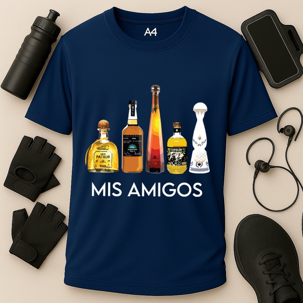 Funny Trendy Sarcastic Alcohol Amigos Tequila Women Cooling Performance Crew T-Shirt