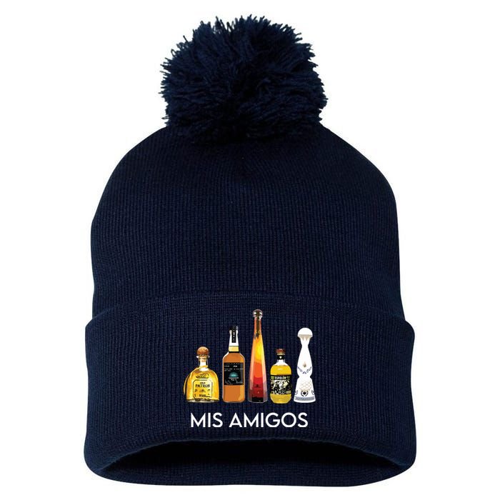 Funny Trendy Sarcastic Alcohol Amigos Tequila Women Pom Pom 12in Knit Beanie