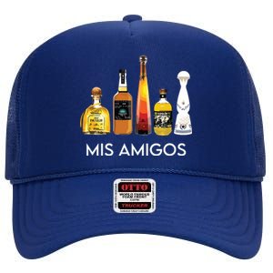 Funny Trendy Sarcastic Alcohol Amigos Tequila Women High Crown Mesh Back Trucker Hat