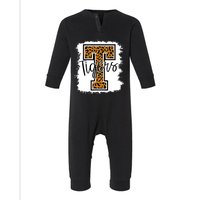 Football Tigers School Sports Fan Team Spirit Infant Fleece One Piece