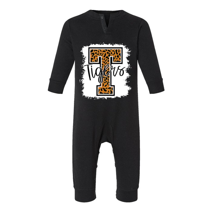 Football Tigers School Sports Fan Team Spirit Infant Fleece One Piece