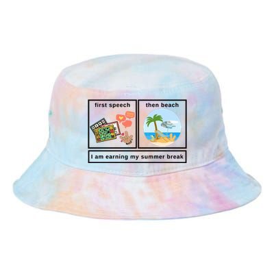 First Then Speech Therapy For Slpa Slp Tie Dye Newport Bucket Hat