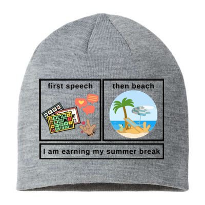 First Then Speech Therapy For Slpa Slp Sustainable Beanie