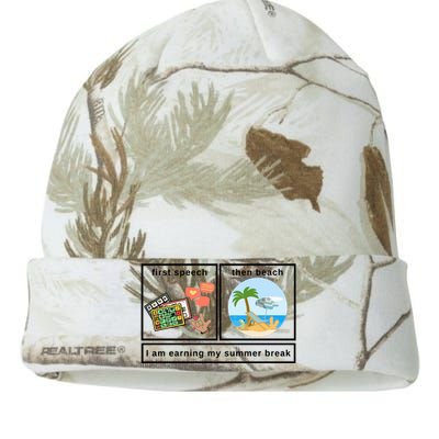 First Then Speech Therapy For Slpa Slp Kati Licensed 12" Camo Beanie