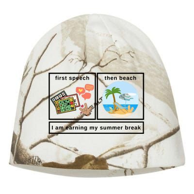 First Then Speech Therapy For Slpa Slp Kati - Camo Knit Beanie