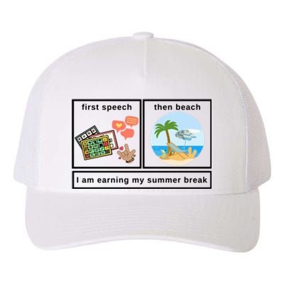 First Then Speech Therapy For Slpa Slp Yupoong Adult 5-Panel Trucker Hat