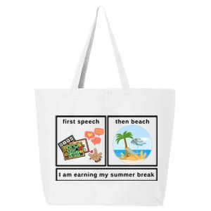 First Then Speech Therapy For Slpa Slp 25L Jumbo Tote