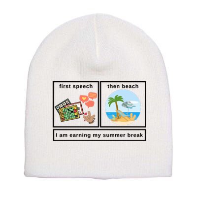 First Then Speech Therapy For Slpa Slp Short Acrylic Beanie