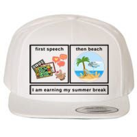 First Then Speech Therapy For Slpa Slp Wool Snapback Cap