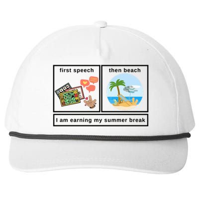 First Then Speech Therapy For Slpa Slp Snapback Five-Panel Rope Hat