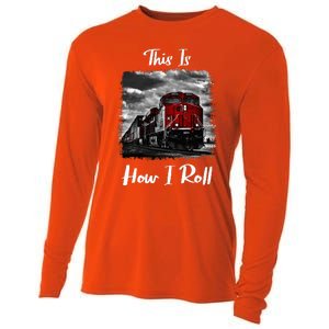 Funny Train Saying For Train Engineer & Freight Train Lovers Cooling Performance Long Sleeve Crew