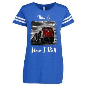 Funny Train Saying For Train Engineer & Freight Train Lovers Enza Ladies Jersey Football T-Shirt