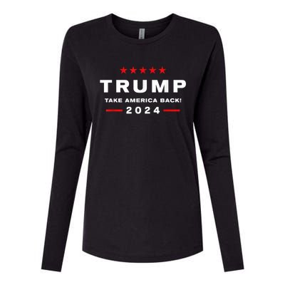 Free Trump Supporters Pro Trump Trump 2024 Take America Back Womens Cotton Relaxed Long Sleeve T-Shirt