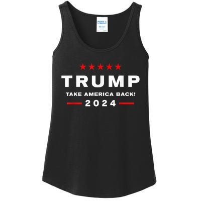 Free Trump Supporters Pro Trump Trump 2024 Take America Back Ladies Essential Tank