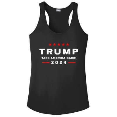 Free Trump Supporters Pro Trump Trump 2024 Take America Back Ladies PosiCharge Competitor Racerback Tank