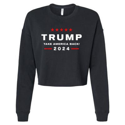 Free Trump Supporters Pro Trump Trump 2024 Take America Back Cropped Pullover Crew