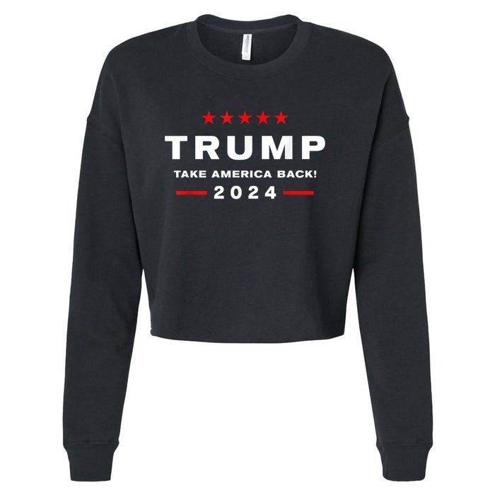 Free Trump Supporters Pro Trump Trump 2024 Take America Back Cropped Pullover Crew