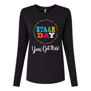 Funny Test STAAR Day Mode On Teacher Testing Ideas School Funny Womens Cotton Relaxed Long Sleeve T-Shirt