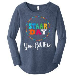 Funny Test STAAR Day Mode On Teacher Testing Ideas School Funny Women's Perfect Tri Tunic Long Sleeve Shirt