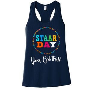 Funny Test STAAR Day Mode On Teacher Testing Ideas School Funny Women's Racerback Tank