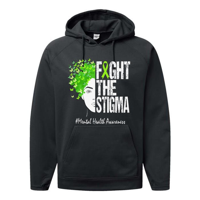 Fight The Stigma Mental Health Awareness Performance Fleece Hoodie