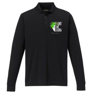 Fight The Stigma Mental Health Awareness Performance Long Sleeve Polo