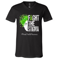 Fight The Stigma Mental Health Awareness V-Neck T-Shirt