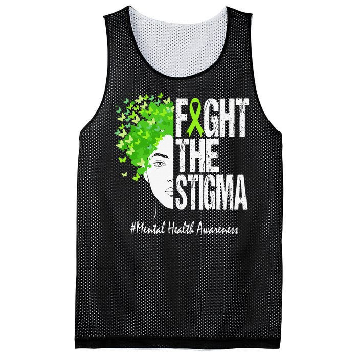 Fight The Stigma Mental Health Awareness Mesh Reversible Basketball Jersey Tank