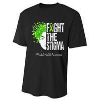 Fight The Stigma Mental Health Awareness Performance Sprint T-Shirt