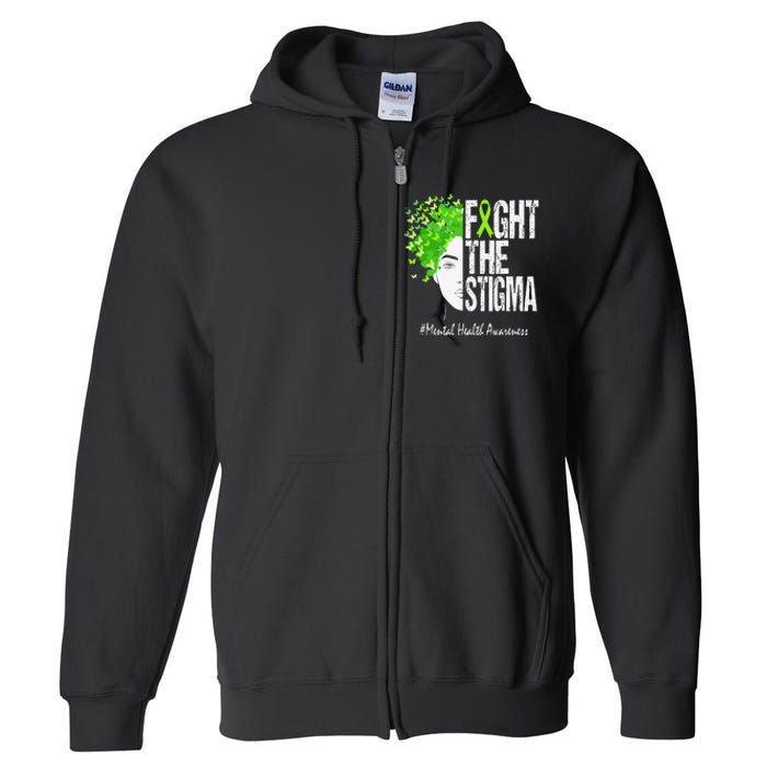 Fight The Stigma Mental Health Awareness Full Zip Hoodie