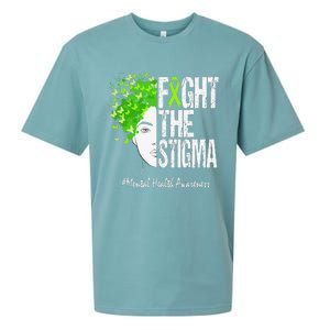 Fight The Stigma Mental Health Awareness Sueded Cloud Jersey T-Shirt