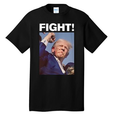 Fight! Trump Shot Trump Rally Fight For America Tall T-Shirt