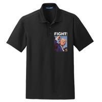 Fight! Trump Shot Trump Rally Fight For America Dry Zone Grid Polo